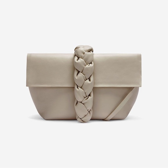 DeMellier Handbags - DeMellier London Verona Braided Taupe Crossbody Bag (New)